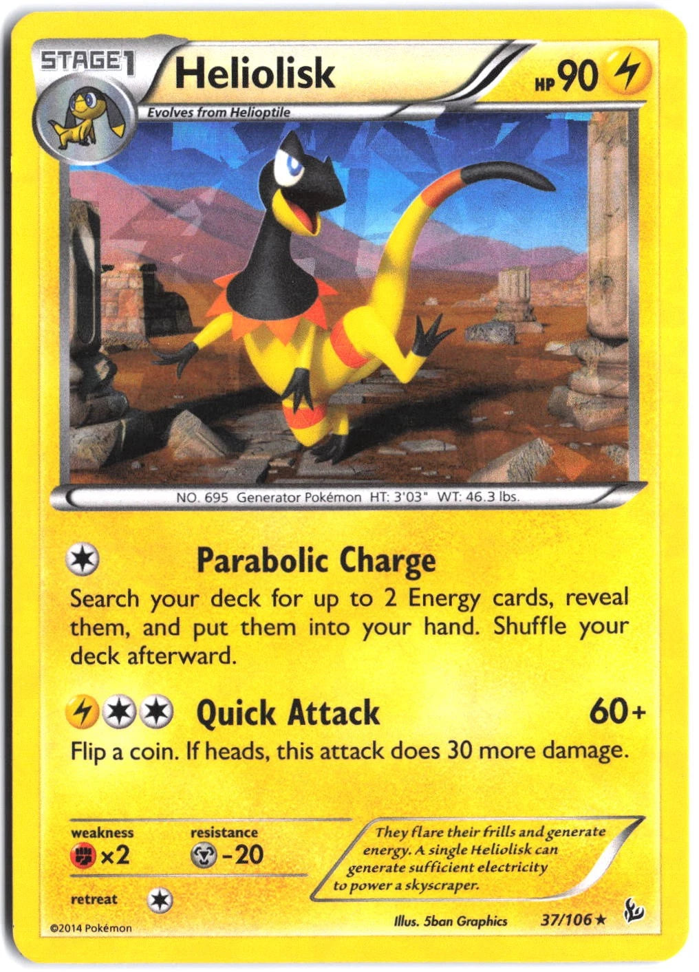 Heliolisk 37/106 Rare Flashfire