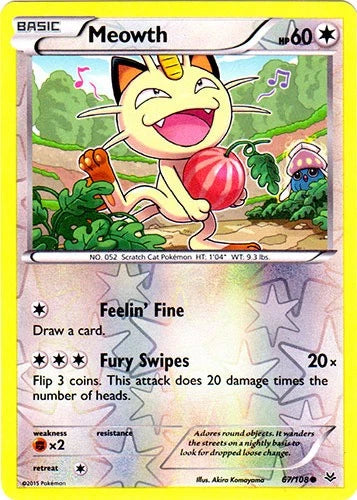 Meowth Reverse Holo 67/108