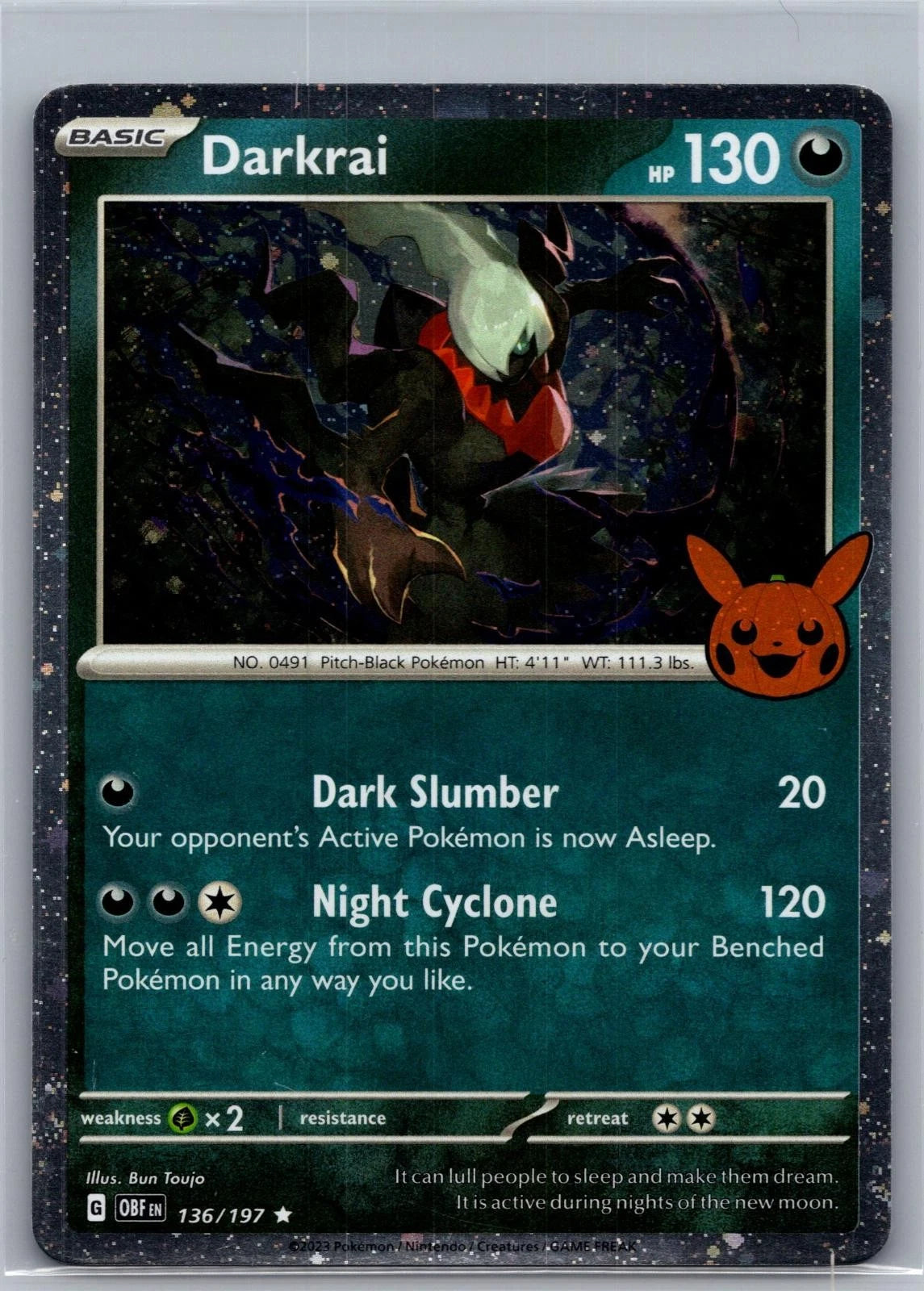 Darkrai (Cosmos Holo) 136/197 Holo Trick or Trade