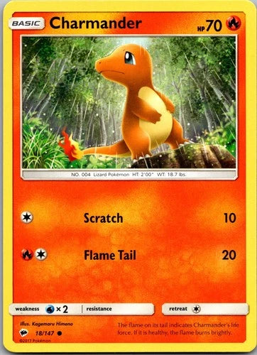 Charmander 18/147 - SM - Burning Shadows - NM