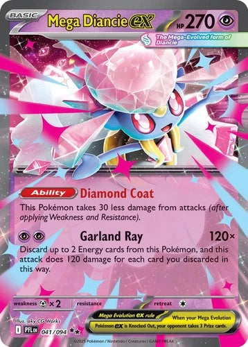 Mega Diancie ex - 041/094 - Pokemon Phantasmal Flames Double Rare NM