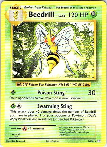 Beedrill 7/108 Evolutions Near Mint
