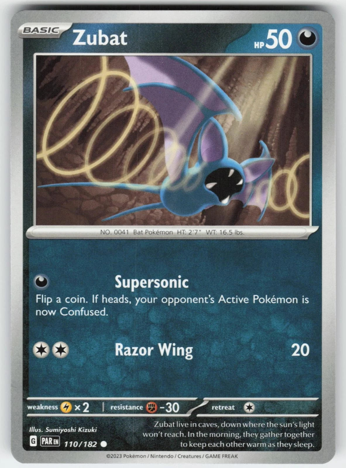 Zubat 110/182 Common Paradox Rift Pokemon Near Mint
